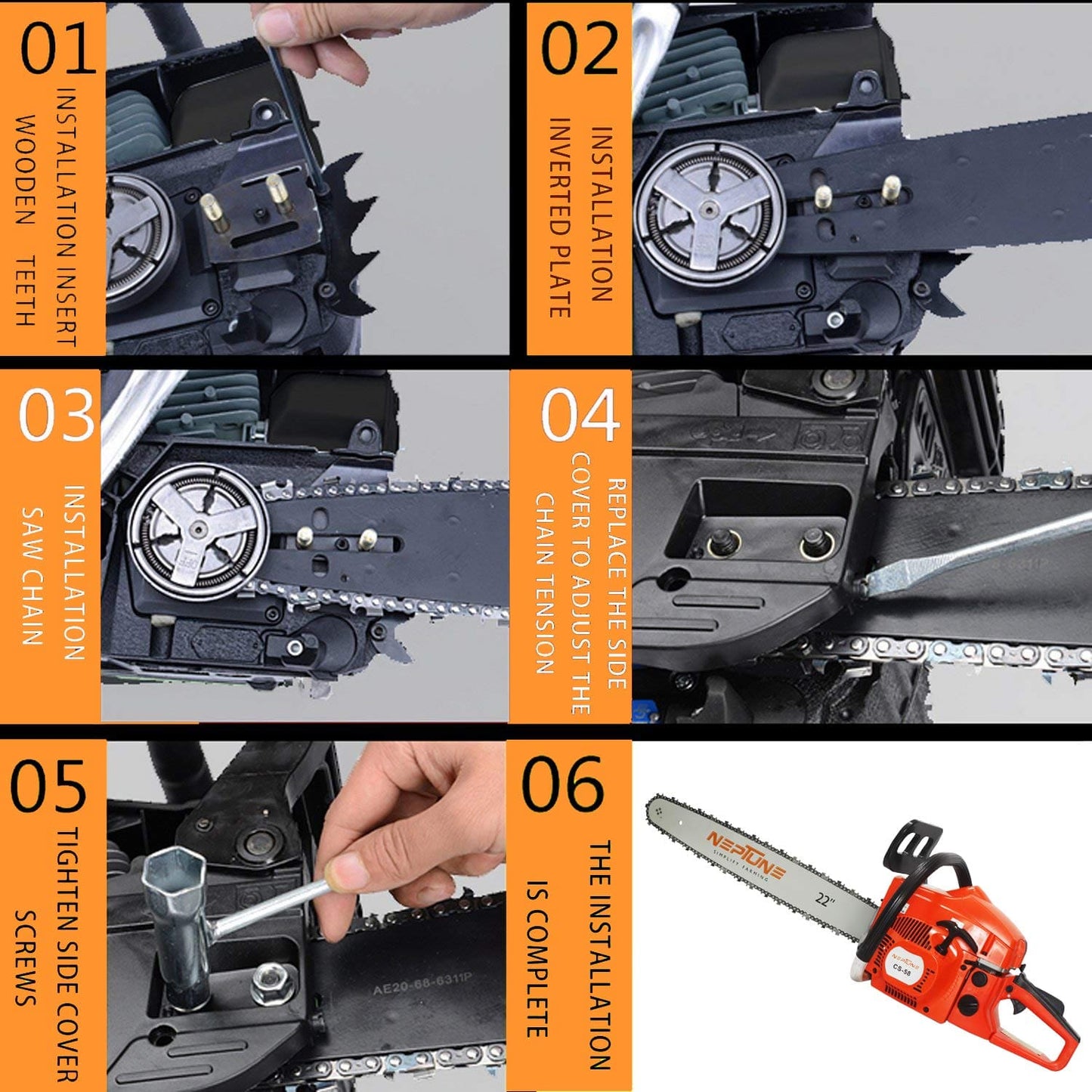 Neptune Simplify Farming Chain Saw With Cutter Bar (22 Inch)