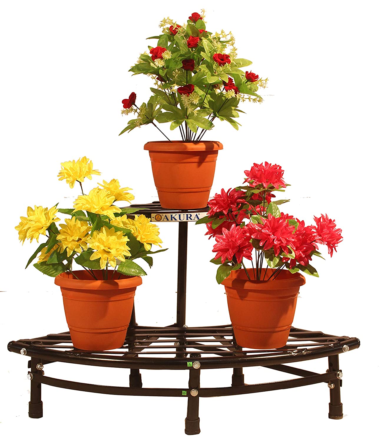 Akura Corner Metal Planter Stand