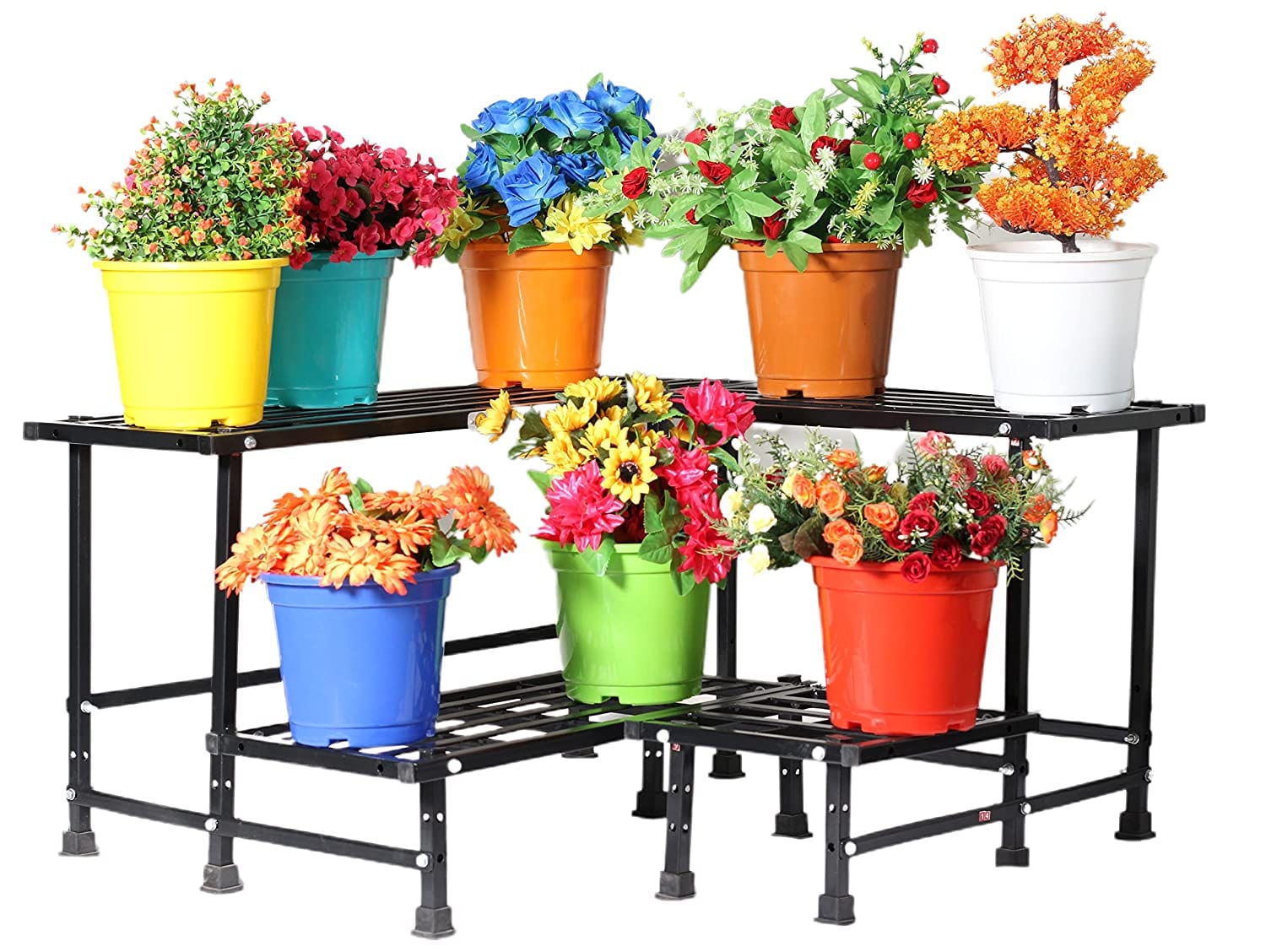 Akura Corner Metal Planter Stand