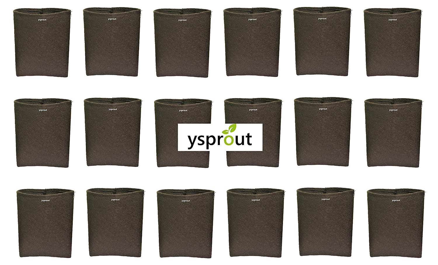 Oxypot 140 GSM Geo Fabric Grow Bags (6x6.5 Inches, Coffee Colour)- Pack of 18