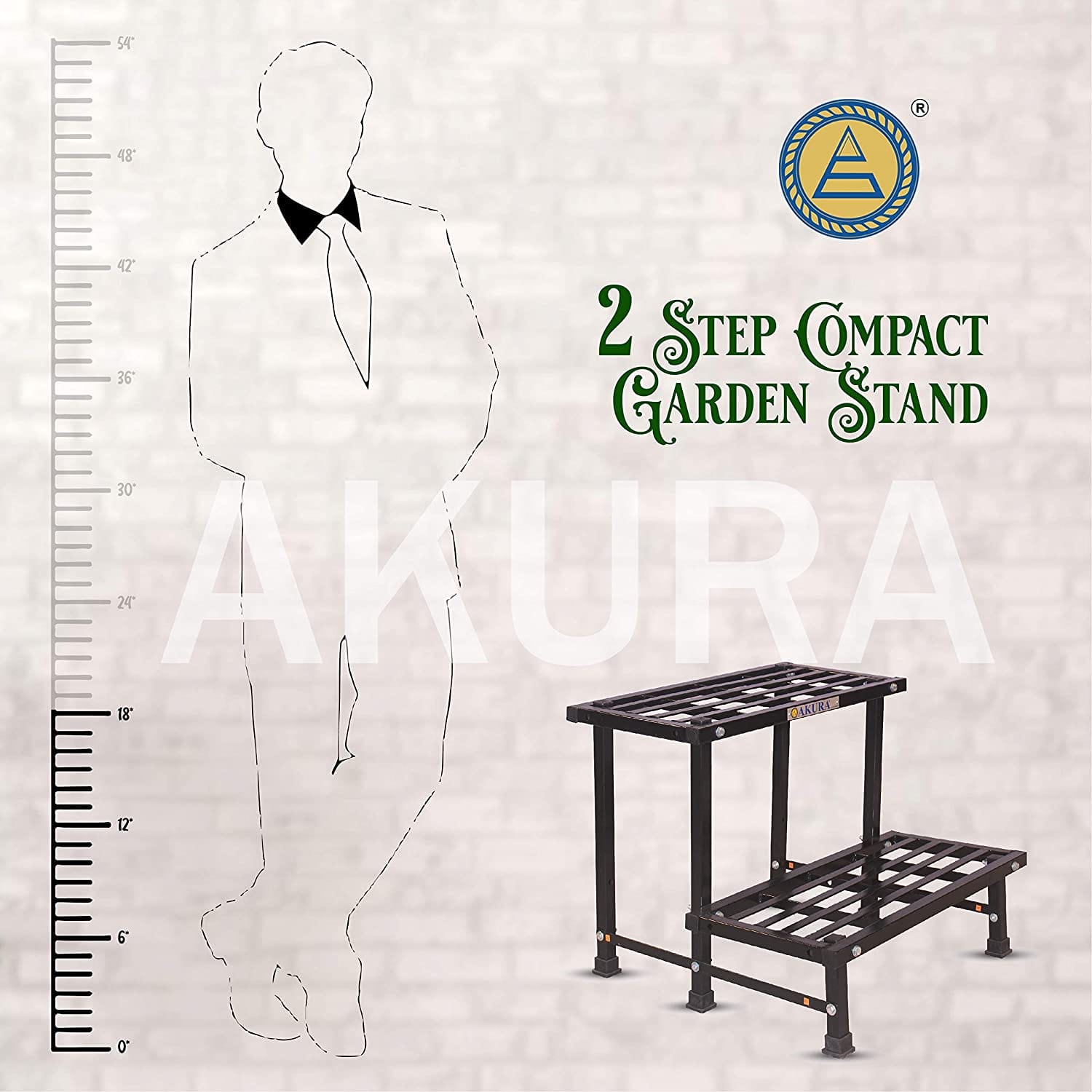 Akura Delight Metal Gardening Stand/Planter Stand