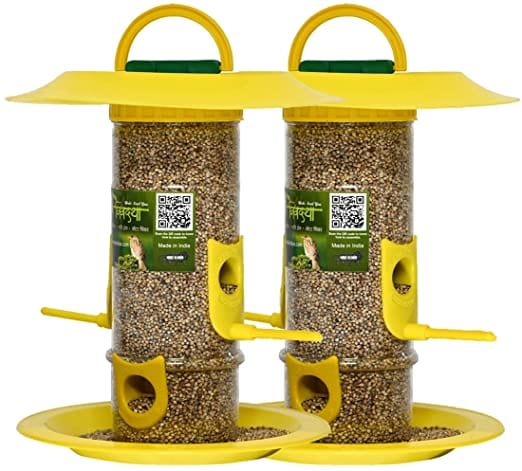 Skybeings Bird Feeder With Hut (Medium, Multiple Colours)