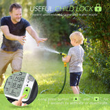 Pinolex Sprinkler Watering Timer & Irrigation Controller (With 3 Watering Programs, Rain Auto Sensor, 3.5 inch Screen, IPX5, Child Lock)