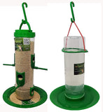 Amijivdaya Bird And Water Feeder Combo (Large, Green)