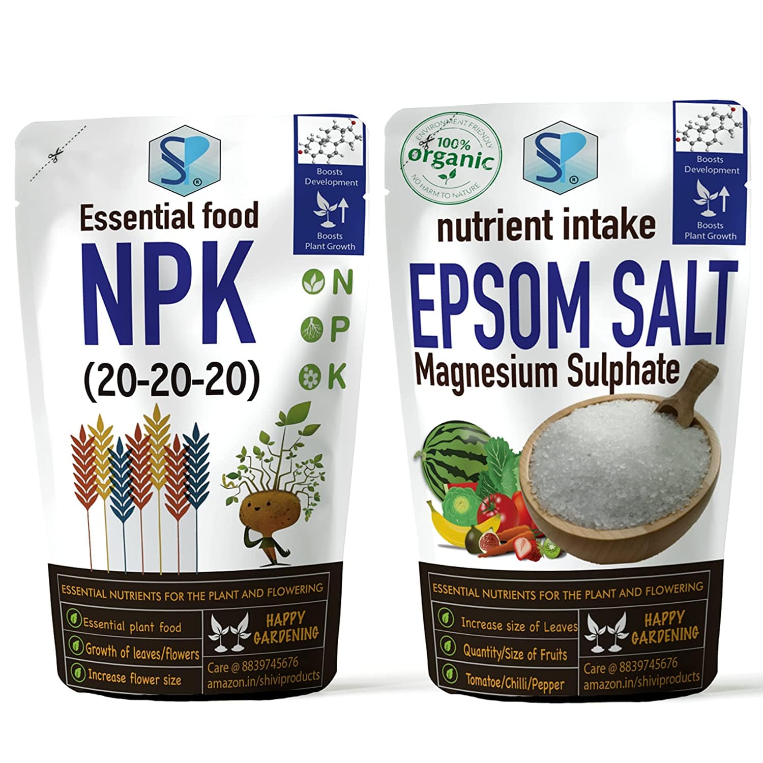 Shiviproducts NPK Fertilizer (300 gm) + Epsom Salt (150 gm)