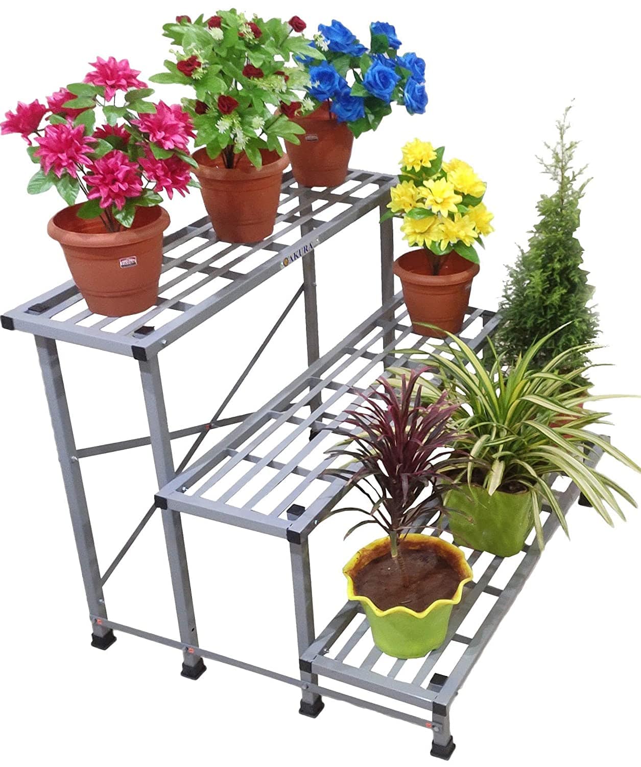 Akura 3-Step Metal Planter Stand