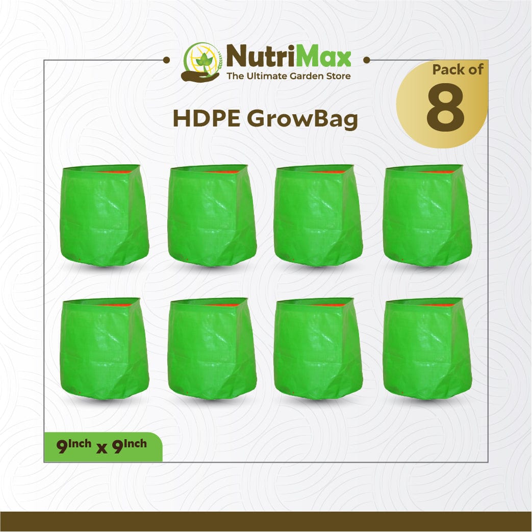 Nutrimax HDPE 200 GSM 9 inch x 9 inch Outdoor Plant Bag