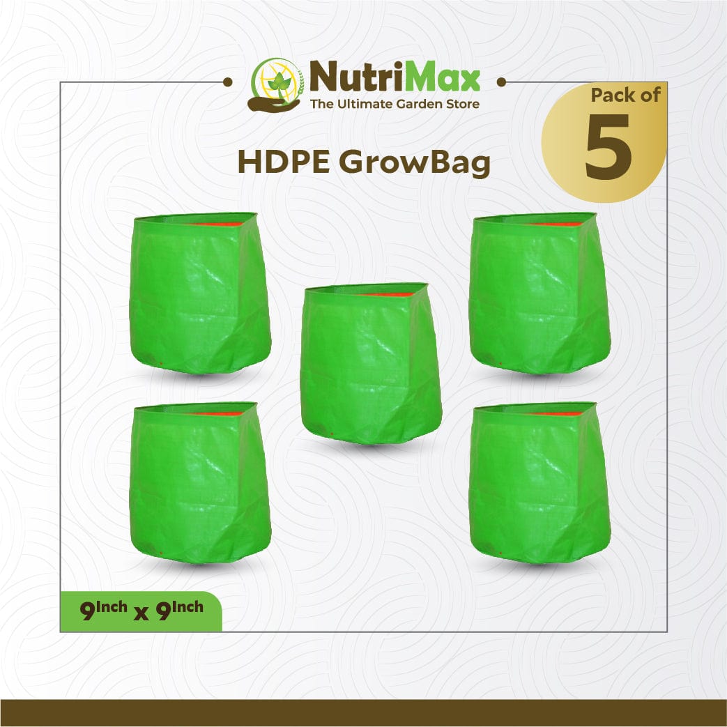 Nutrimax HDPE 200 GSM 9 inch x 9 inch Outdoor Plant Bag