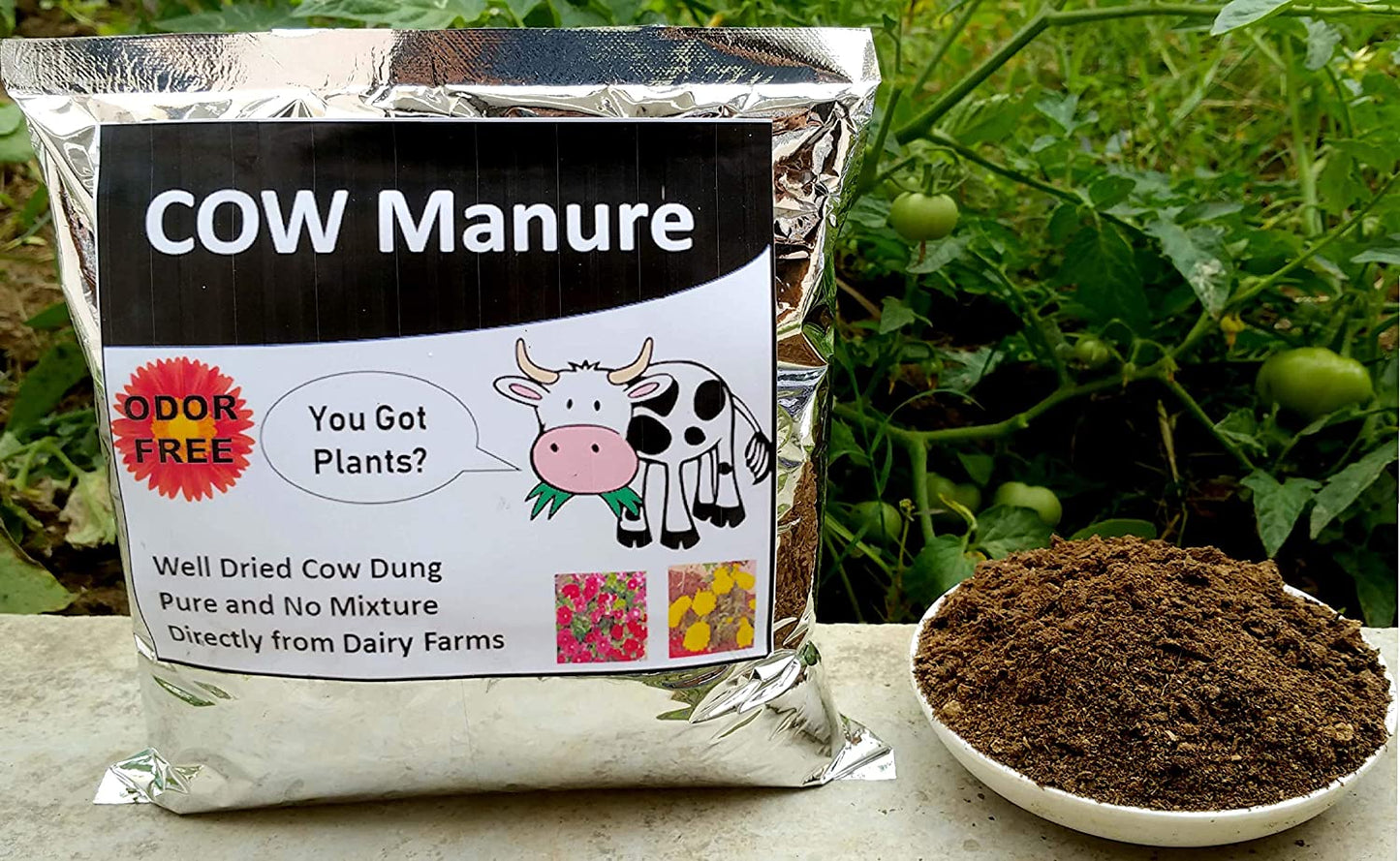 Shiviproducts Fertile Nutrient Rich Black Soil and Dried Cow Manure (2.5 Kg + 2 Kg) With Free Seeds