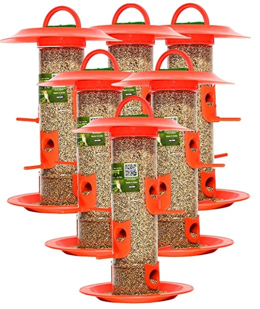 Skybeings Bird Feeder With Hut (Large, Orange)