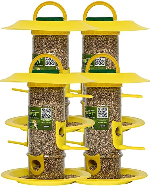 Skybeings Bird Feeder With Hut (Medium, Multiple Colours)