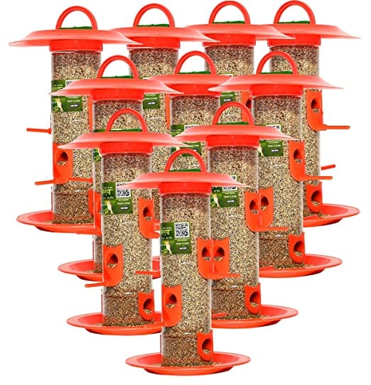 Skybeings Bird Feeder With Hut (Large, Orange)