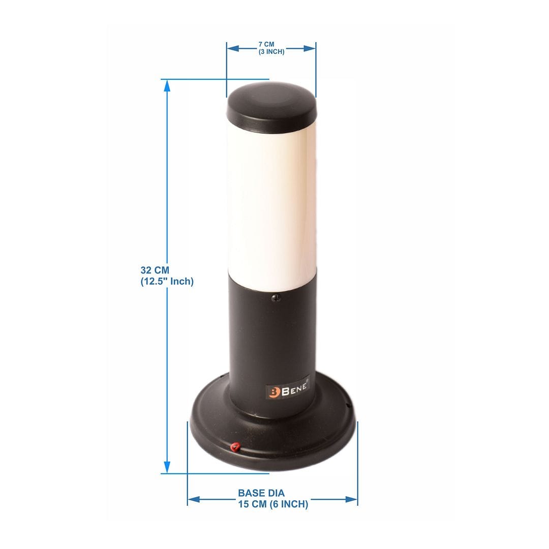 BENE Benjamin Bollard Lights 32 cms (Milky, Black)