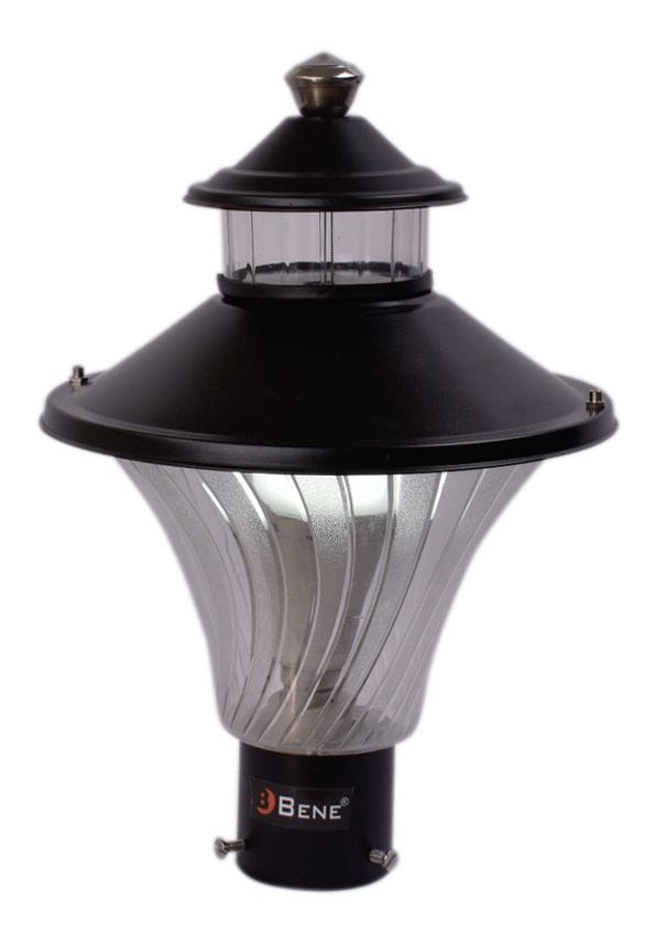 BENE Skew Gate Light/Garden Light/Outdoor Lamp (Black, 23 Cms)