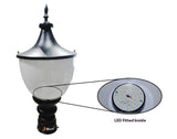 BENE Tzar Garden Light 21 Cms Fitted with 12w White LED (Black)