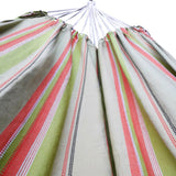 Extra Large Classic Canvas Hammock With Deco Fringes, Weight Capacity 180kg- 140W X 396L cm