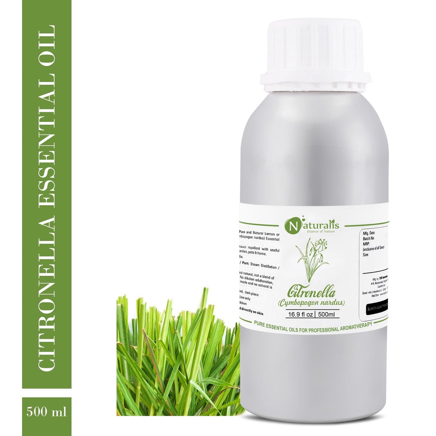 Naturalis Citronella (Ceylon) Essential Oil - Pure & Natural