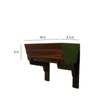 GreenUp Wall Mounted Wooden Boat Planter (Rectangle Shaped)