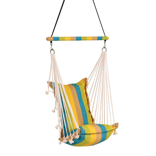 Cotton Jumbo Yellow Swing Chair, Weight Capacity 115kg- 150H X 75W cm