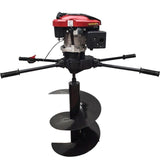 MecStroke Heavy Duty Earth Auger (196cc-6.5 HP, 4 Stroke Petrol Engine, 12 inch-300mm Diameter Driller Bit)