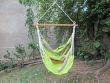 Cotton Canvas Adult Green Swing Chair, Weight Capacity 113 kg- 100W X 130H cm