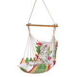 Casual Swing Chair With Printed Cushions, Weight Capacity 113Kg- 100W X 130H cm