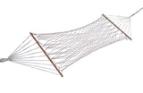 Cotton Natural Rope Hammock With Wooden Bars, Weight Capacity of 113 kg- 90W X 194L cm