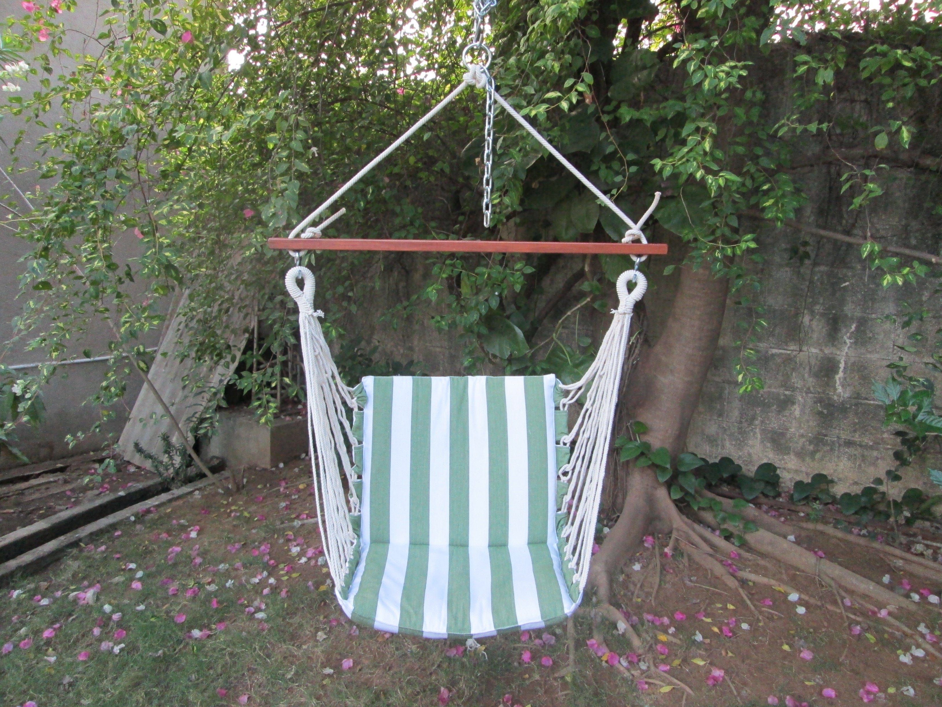 Cotton Indoor Cushioned Swing Chair, Weight Capacity 113Kg- 90 X 130 cm