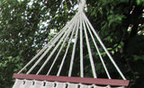 Brazilian Cotton Canvas Hammock With Spreader Bars, Weight Capacity 113kg- 90W X 335L cm