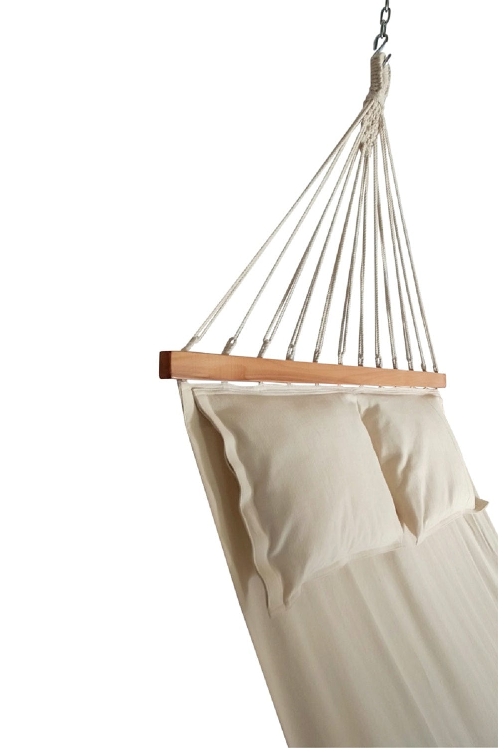 Natural Oxford Hammock With 2 Pillows, 90W X 335L cm