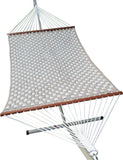 Double Checkered Soft Comb Quilted Hammock, 200kg Weight Capacity- 140W X 396L cm