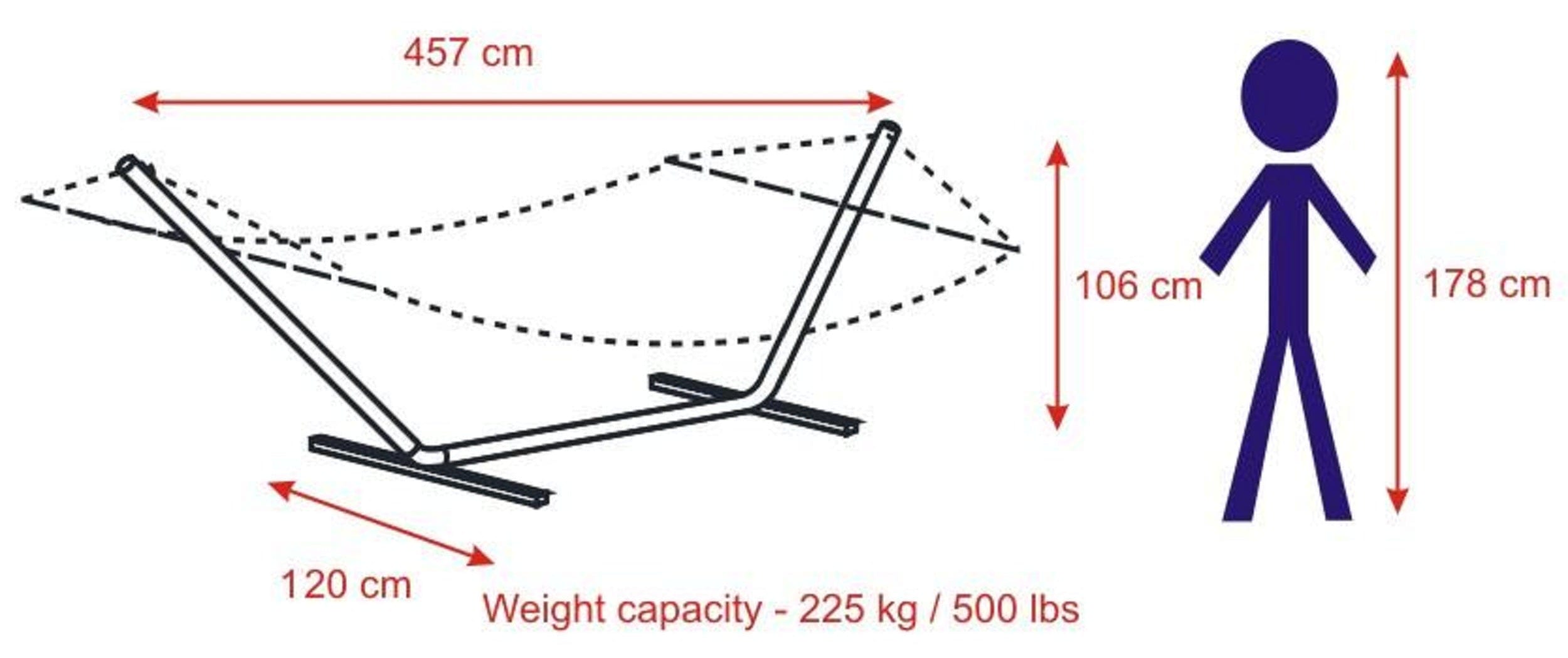 Outdoor Green Softcomb Quilted Hammock with Steel hammock stand Frame