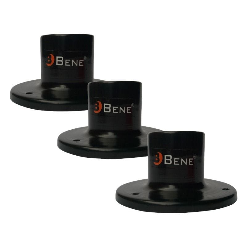 BENE Round Base Stand For Garden Lights MS (Black, 11 cms)