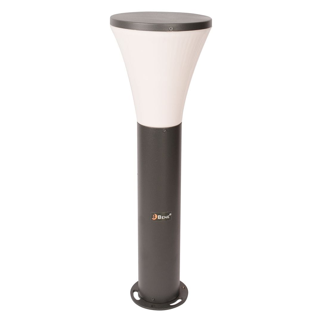 BENE Rio Bollard Aluminium Light 59 cms (Milky ,Grey)