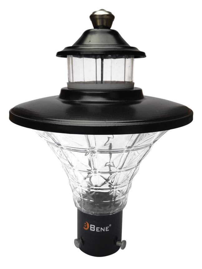 BENE Smuk Gate Light/Garden Light/Outdoor Lamp (Black, 21 Cms)