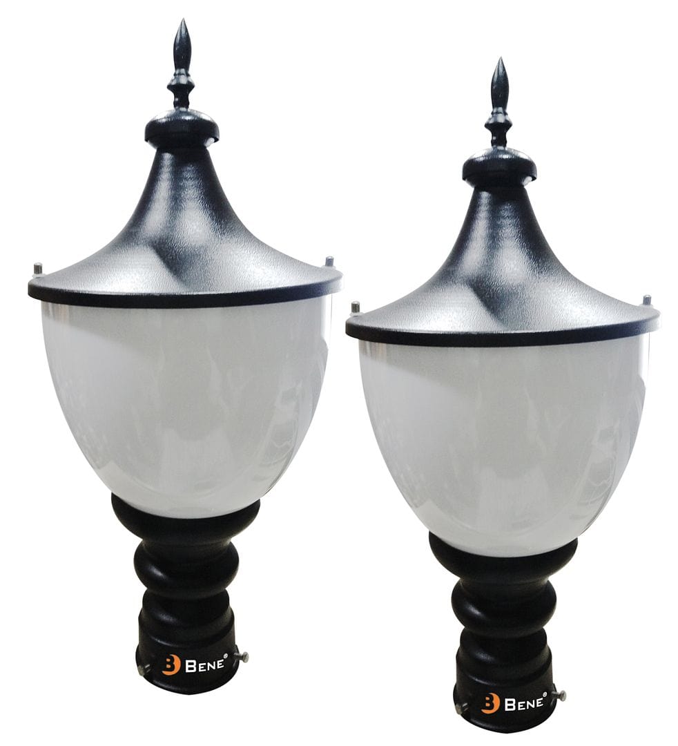 BENE Tzar Garden Light 21 Cms Fitted with 12w White LED (Black)