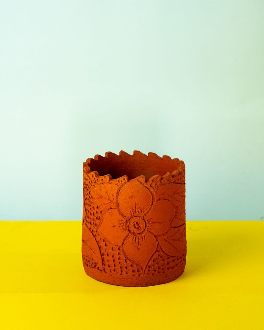 Lokabazar Terracotta Designer Planter