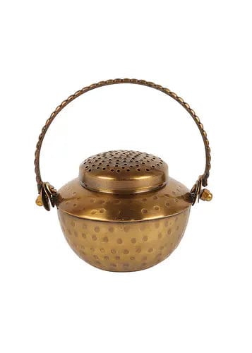 Amaya Decors Golden Tealight Holder (Minimalistic Patterned)