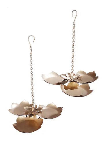 Amaya Decors Set of 2 Hanging Three Flower Urli