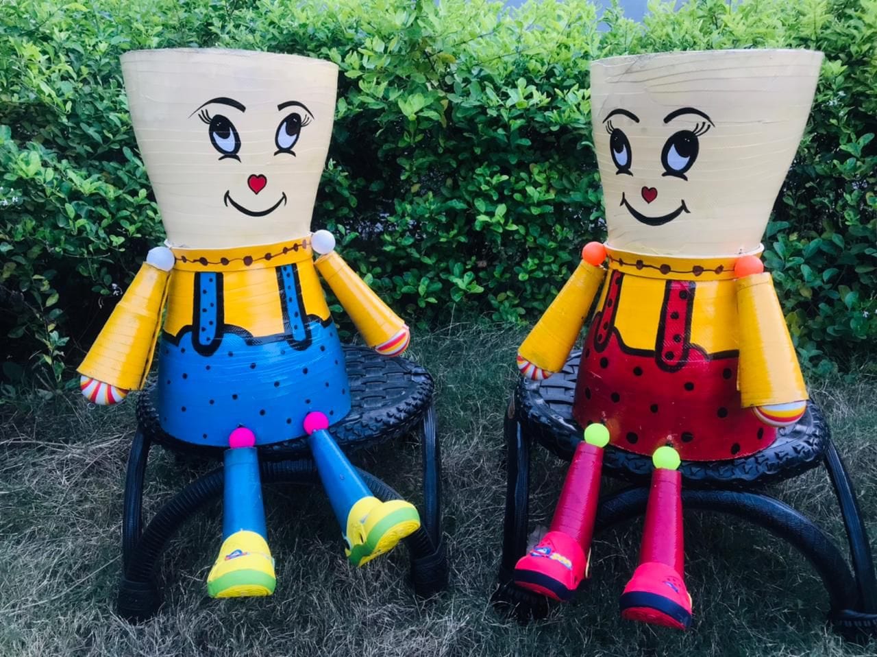 De'Dzines Rubber Doll Planter (Set of 2)