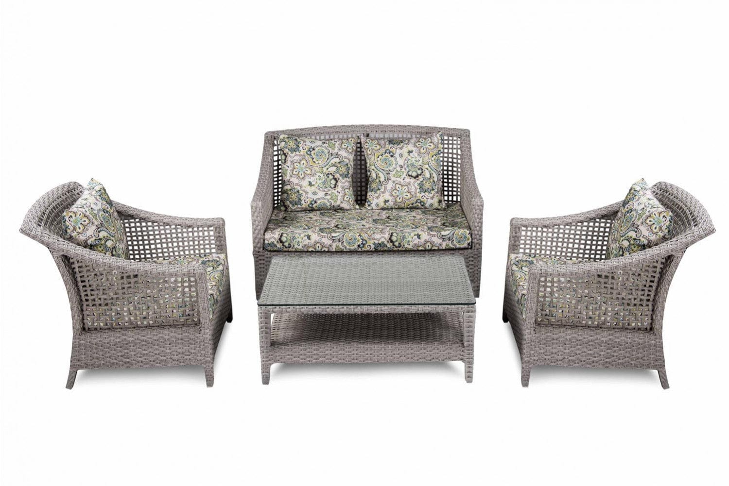 Dreamline Outdoor Garden Balcony Sofa Set (2 Seater, 2 Single Seater And 1 Center Table Set, Grey)