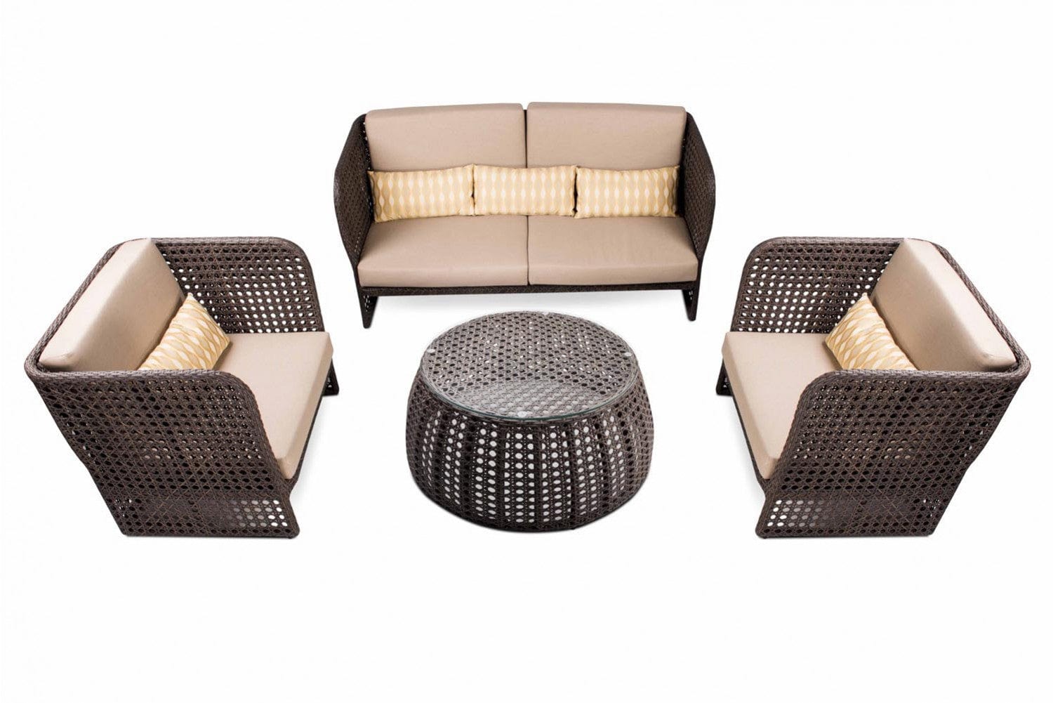 Dreamline Outdoor Garden Balcony Sofa Set 3 Seater , 2 Single Seater And 1 Center Table Set Outdoor Furniture