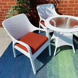 Dreamline Outdoor Garden/Balcony Patio Seating Set 1+4, 4 Chairs And 1 Table (Easy To Handle, White)