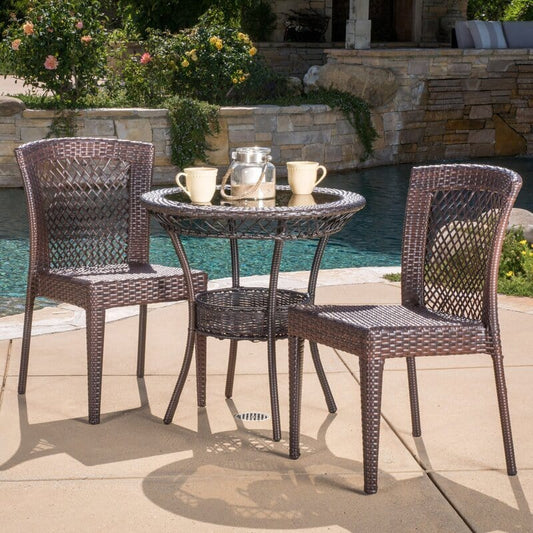 Dreamline Outdoor Garden/Balcony Patio Seating Set 1+2, 2 Chairs And Beautiful Mudda Style Table