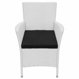 Dreamline Outdoor Garden Patio Dining Set 1+8, 8 Chairs And 1 Table Set (White)