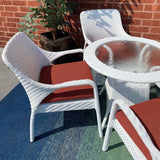 Dreamline Outdoor Garden/Balcony Patio Seating Set 1+4, 4 Chairs And 1 Table (Easy To Handle, White)