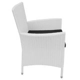 Dreamline Outdoor Garden Patio Dining Set 1+8, 8 Chairs And 1 Table Set (White)