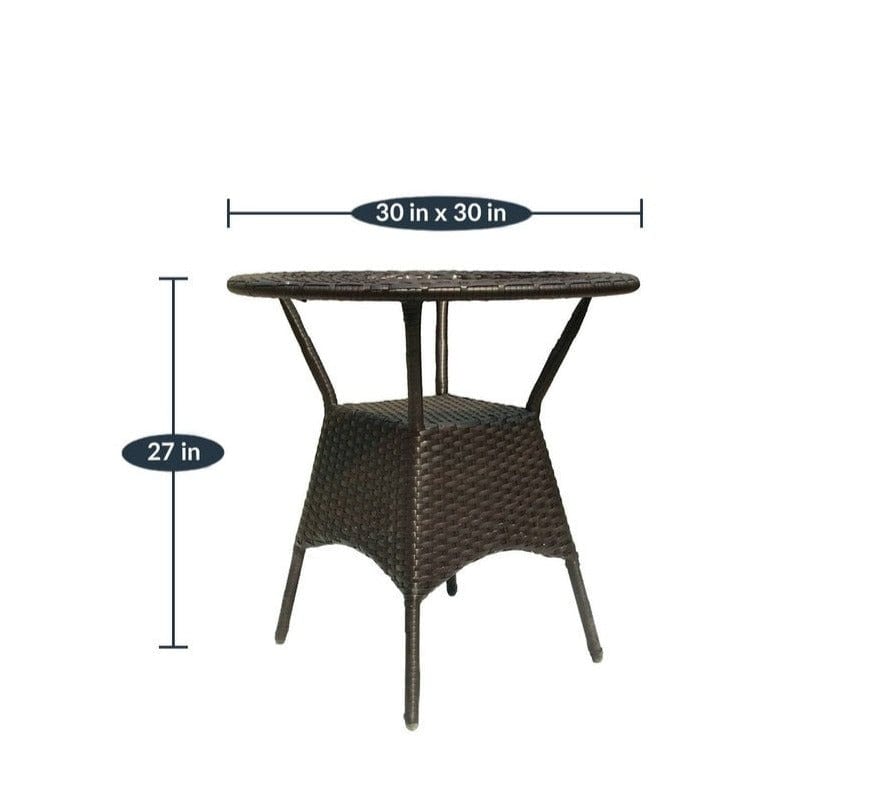 Dreamline Outdoor Coffee Table Set - 2 Chairs And Table Set (Brown)