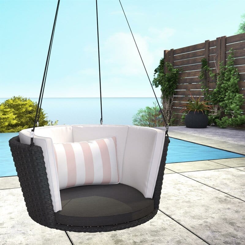 Dreamline Double Seater Hanging Swing Jhula Without Stand For Balcony/Garden/Indoor (Black)