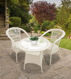 Dreamline Outdoor Furniture Garden Patio Seating Set Chairs And Table Set (White)